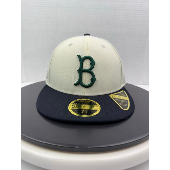 New Era Brooklyn Dodgers White Dome Two Tone MLB Fitted Hat Size 7 1/2 Rare NEW - Picture 1 of 9